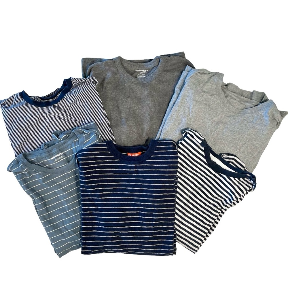 6-Top Bundle – Tees, Sweater & Thermal – L & XL Men Teen Boys